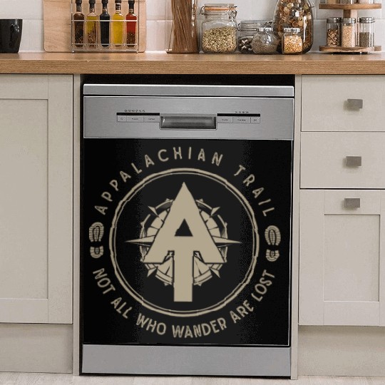Appalachian Trail Logo Hiking Wander in the US Dish Washer Covers