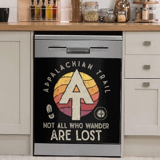 Appalachian Trail Logo Hiking Wander in the US Dish Washer Covers
