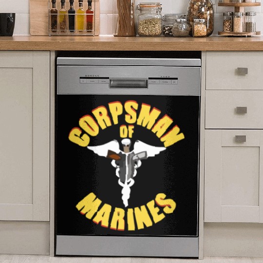 Us Navy Corpsman 8404 Fmf Veteran Front & Back Des Dish Washer Covers