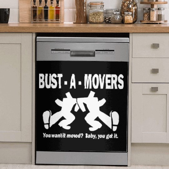 Bust-A-Movers Moving Company Dish Washer Covers Logo