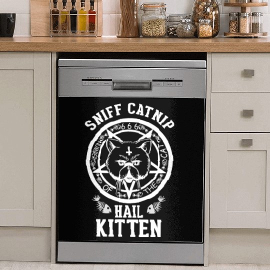High Cat Sniff Catnip Hail Kitten Dish Washer Covers