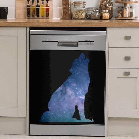 Galaxy Wolf Dish Washer Covers