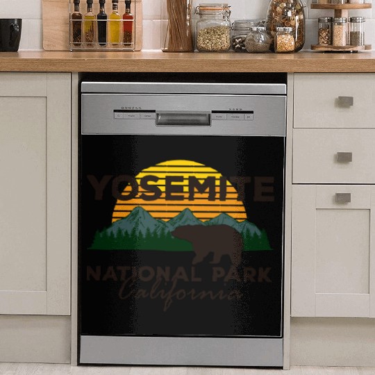 Yosemite National Park California Mountain Bear Dish Washer Covers