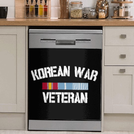 Korean War Veteran Pride Korea Service Ribbon birt Dish Washer Covers
