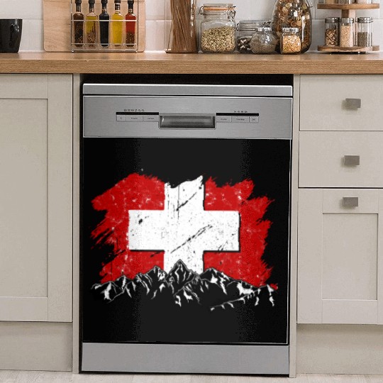 Switzerland Flag Zurich Bern Alps Swiss German Dish Washer Covers