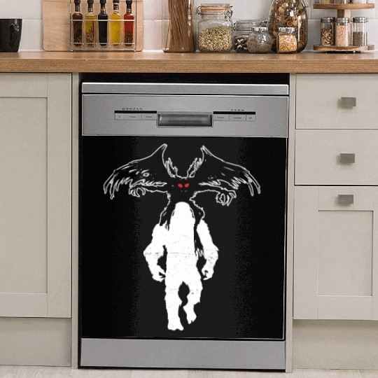 Bigfoot Riding Mothman - Funny Sasquatch Myth Dish Washer Covers