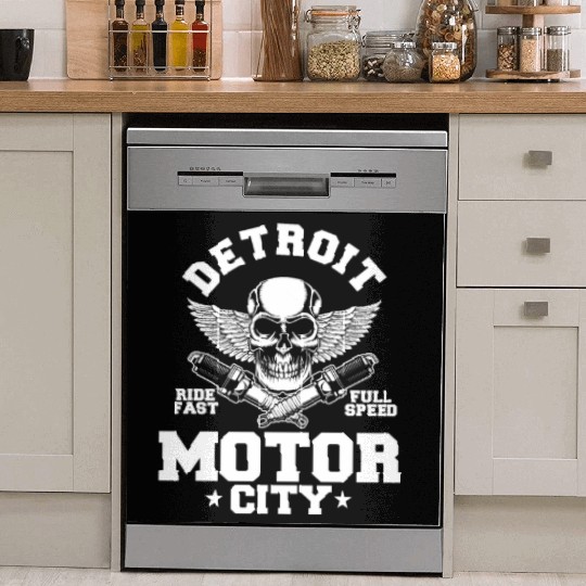Detroit Motor City, Ride Fast, Full Speed Dish Washer Covers