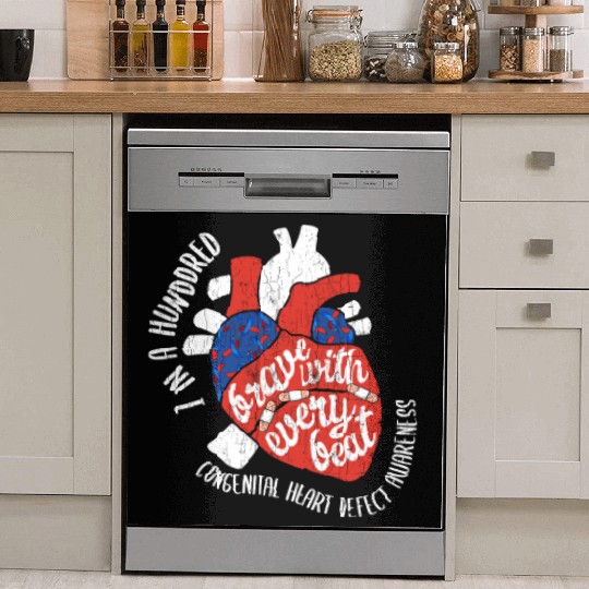 Brave With Every Beat CHD Awareness Happy Gift Dish Washer Covers