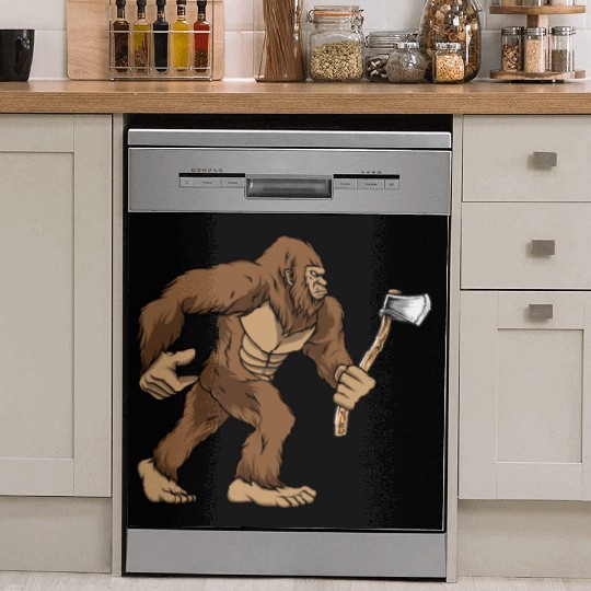 Bigfoot Lumberjack Sasquatch Carpenter Dish Washer Covers