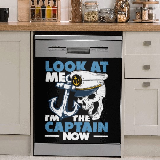 Captain Boat Lovers Fishermen Sailing Boating Dish Washer Covers