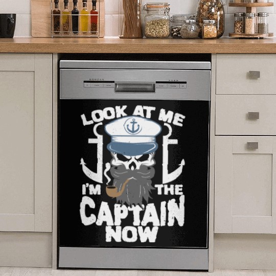 Captain Boat Lovers Fishermen Sailing Boating Dish Washer Covers