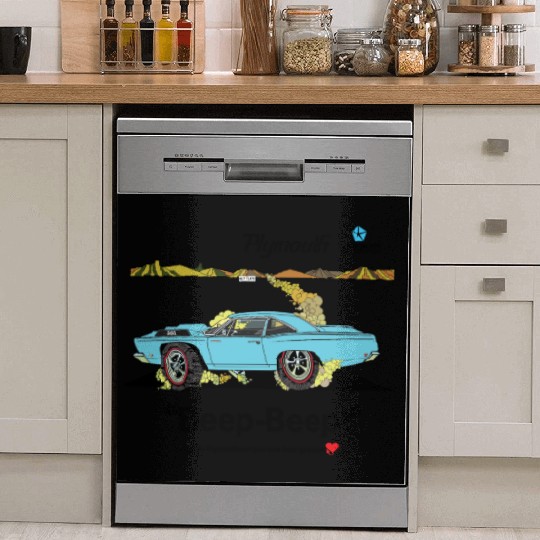 1968 Plymouth Road Runner Salt Flats Light Blue Dish Washer Covers