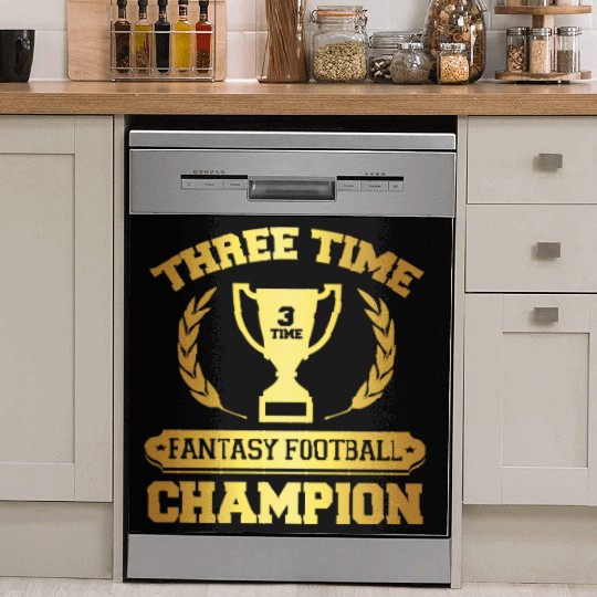 Three Time Fantasy Football Champion Dish Washer Covers