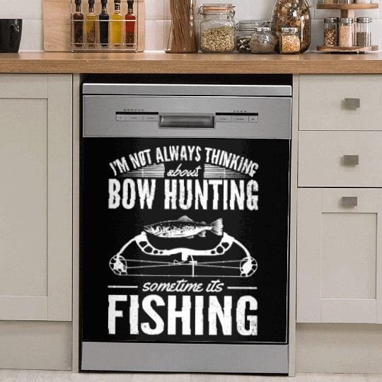 Trout Angler Bow & Arrow Hunter Deer Hunting Dish Washer Covers