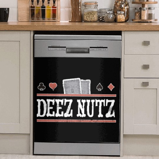 Deez Nuts Funny Poker Player Dish Washer Covers