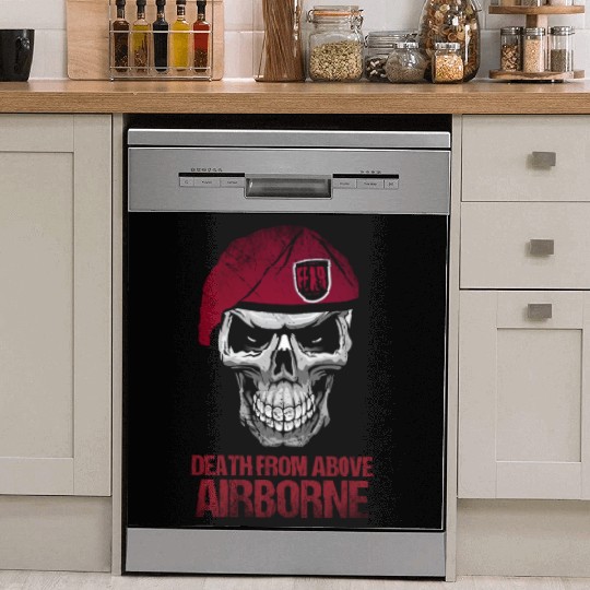 Airborne Death From Above US Army Veteran Dish Washer Covers