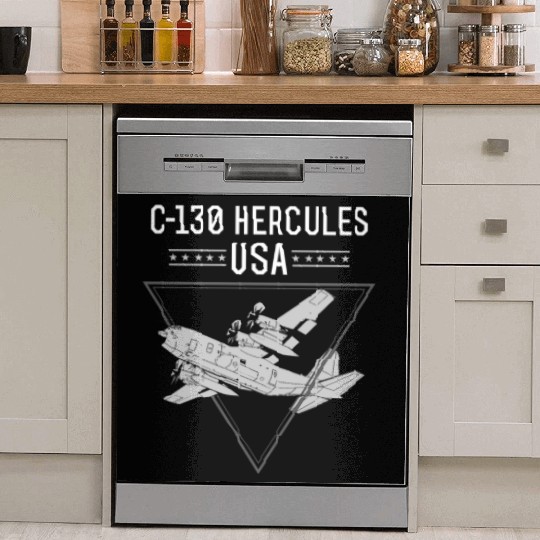 C 130 Hercules US Airborne Fighter Pilot Dish Washer Covers