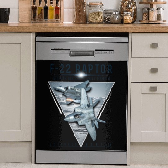 F 22 Raptor US Airborne Fighter Pilot Dish Washer Covers