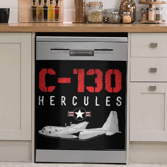 C 130 Hercules US Airborne Fighter Pilot Dish Washer Covers