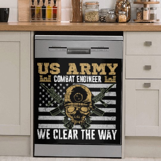 Vintage US Army Combat Engineer 12B Military Pride Dish Washer Covers