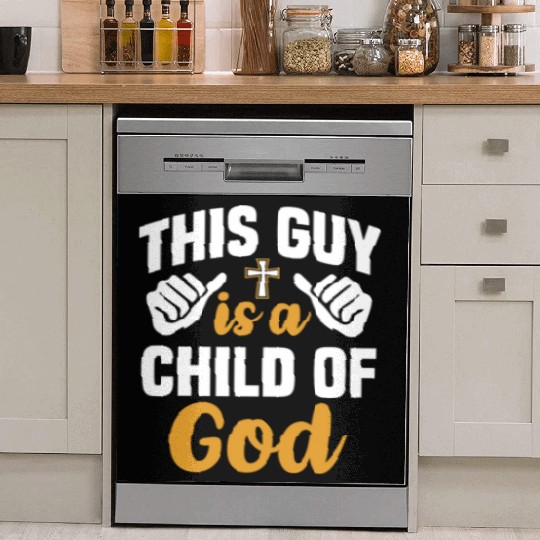 Guy Child of God Christian Religious Apparel Dish Washer Covers