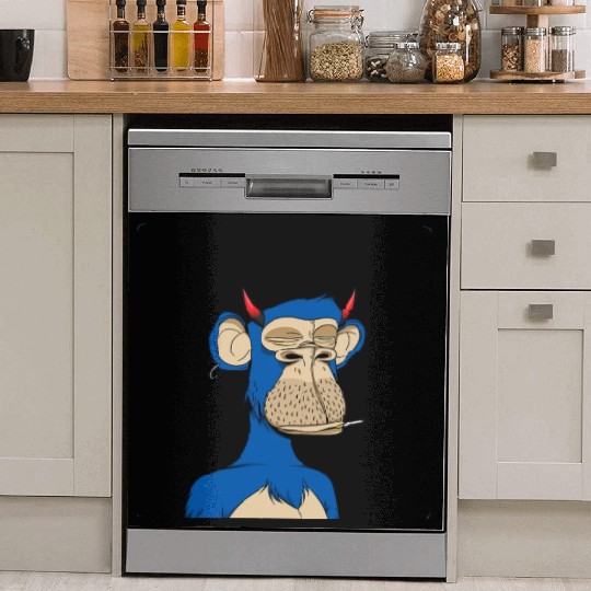 Blue bored monkey Dish Washer Covers