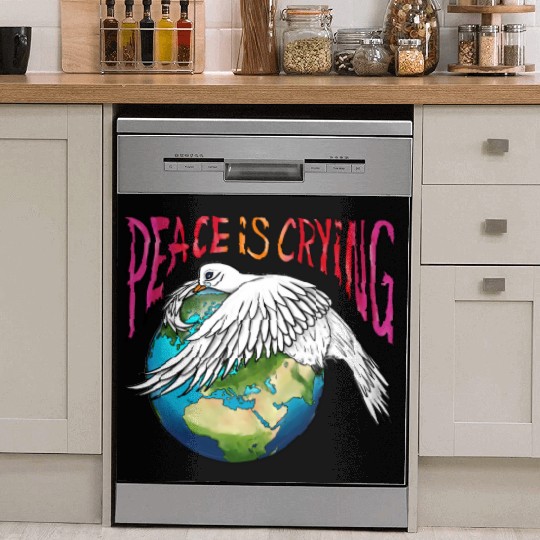 Dove Of Peace Cries Holds The Earth Peace & Cries Dish Washer Covers