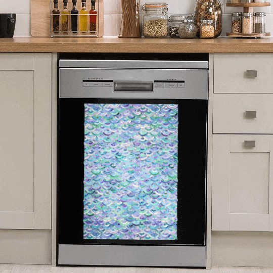 Marble Mosaic in Sapphire and Emerald Dish Washer Covers