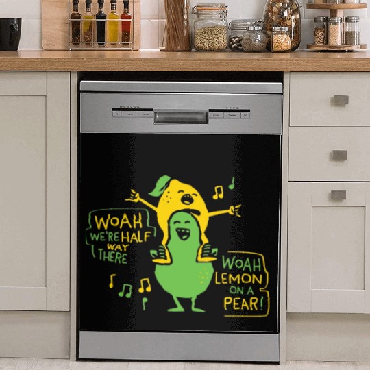 Lemon On A Pear Funny Meme Lemon On A Pear Teacher Dish Washer Covers