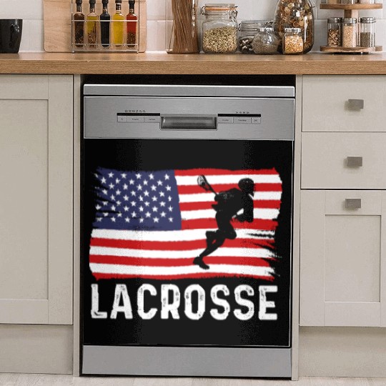 Lacrosse American Flag USA 4th Of July Dish Washer Covers