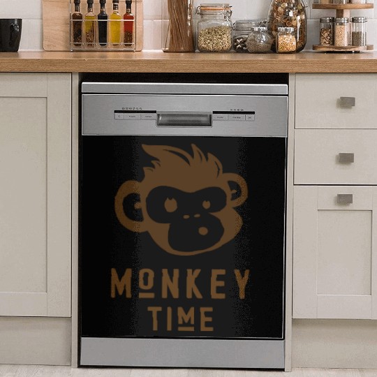 It's Monkey Time Cute Funny Monkey Face Dish Washer Covers