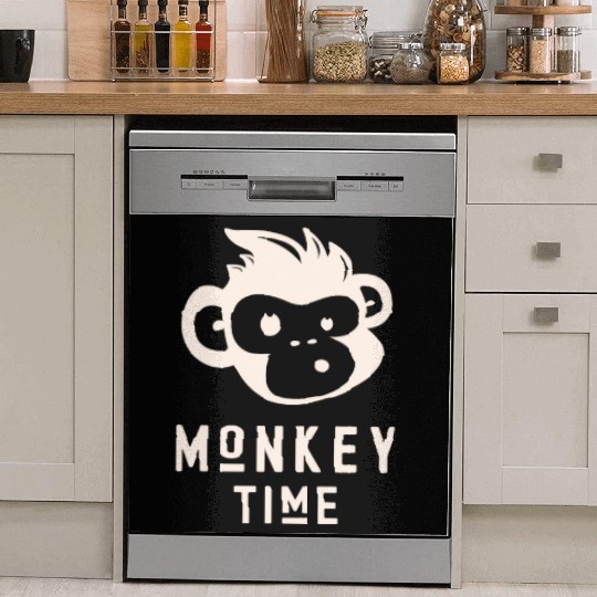 It's Monkey Time Cute Funny Monkey Face Dish Washer Covers