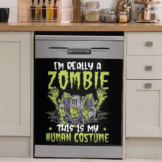 I'm Really A Zombie This Is My Human Costume Dish Washer Covers