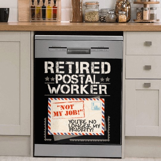 Retired Postal Worker Mailman Postman Mail Dish Washer Covers