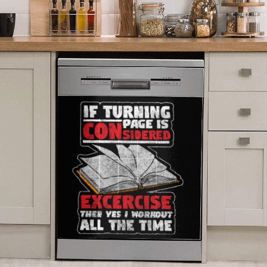 Bookworm Library Literature Back To School Dish Washer Covers