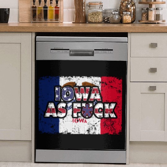 America US Flag State Flag Iowa Dish Washer Covers