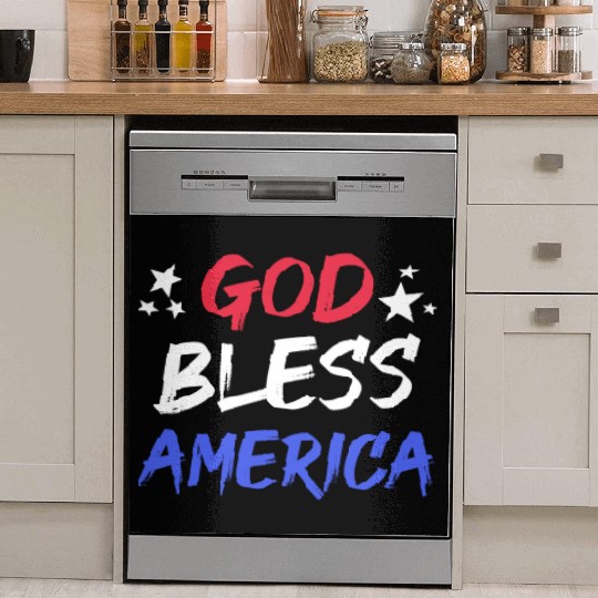 Patriotic USA God Bless America Dish Washer Covers