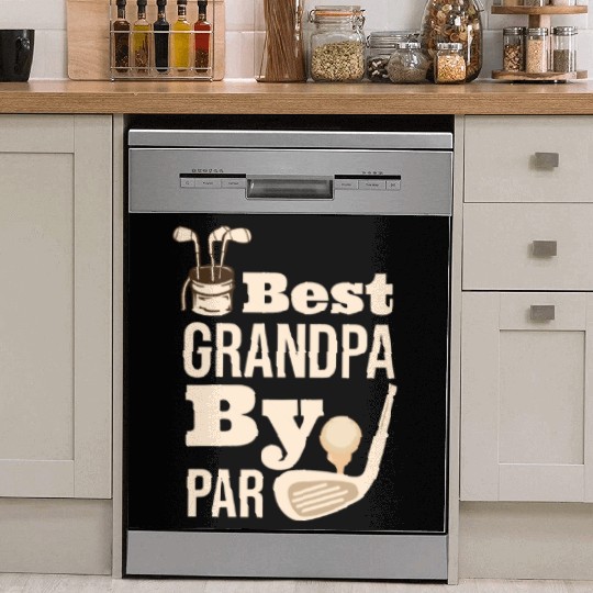 Best Grandpa By Par Father s Day Golf Grandad Golf Dish Washer Covers