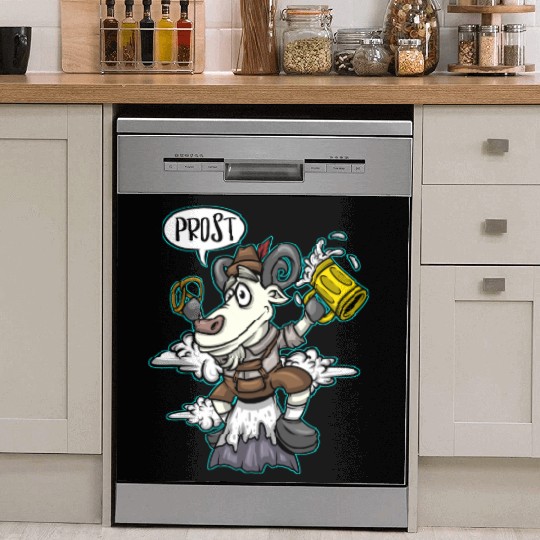 Goat Beer Pretzel Bavarian Leather Trousers Beer Dish Washer Covers