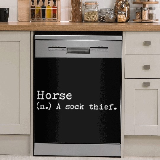 A Sock Thief Horse Dish Washer Covers