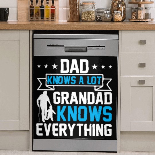 Dad Knows A Lot Grandad Knows Everything Dish Washer Covers