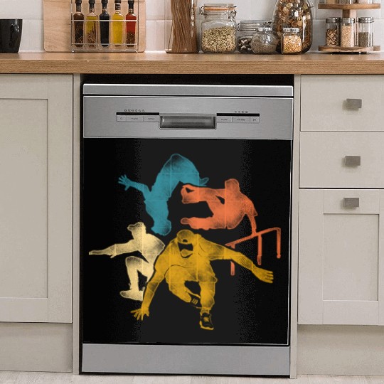 Parkour Free Running Traceur Retro Dish Washer Covers