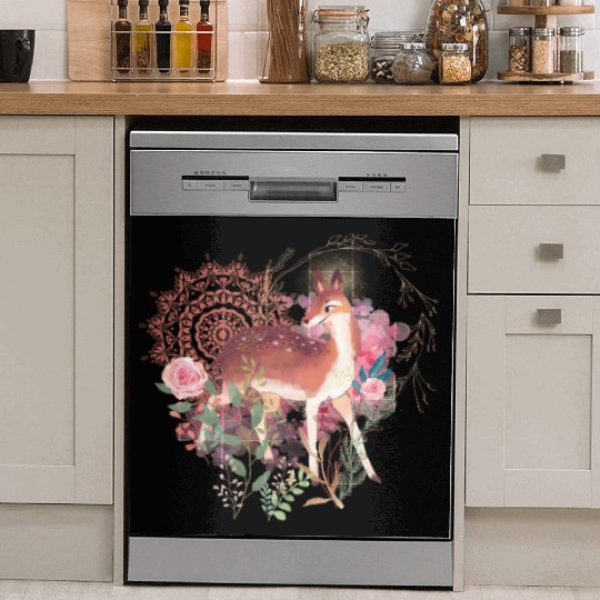 Sweet Deer In Wild Spring Dish Washer Covers