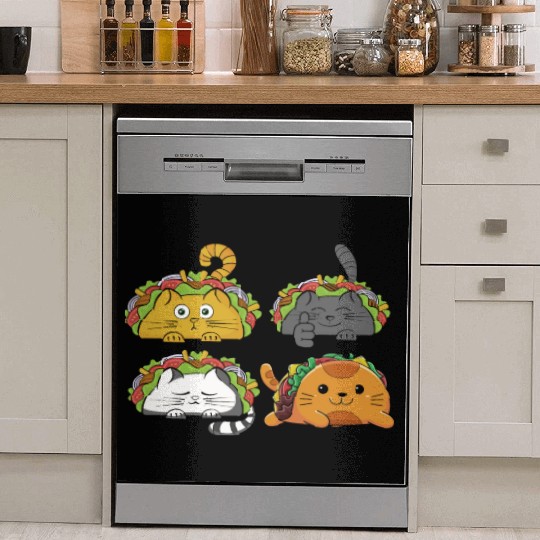 Cute Taco Cats Mexican Taco Lover Dish Washer Covers