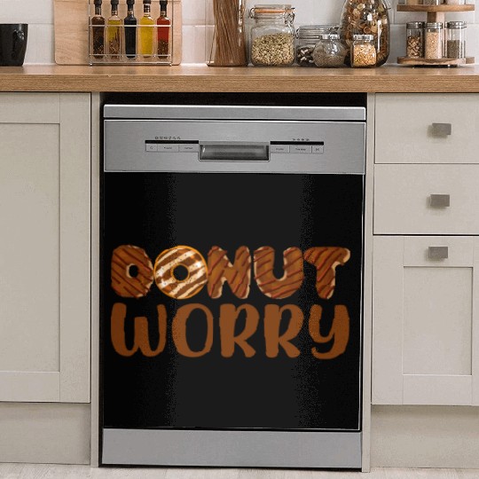 Donut Worry - Funny Chocolate Donut Lover Foodie Dish Washer Covers