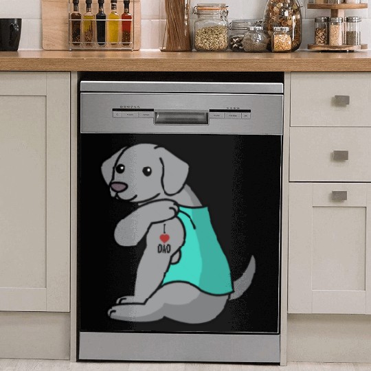 I Love Dad Weimaraner Dish Washer Covers