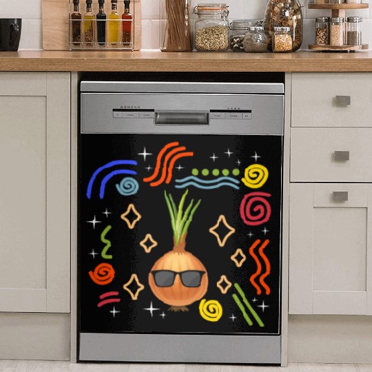 Onion Vegetable Dish Washer Covers, Onion Wearing Sunglasses