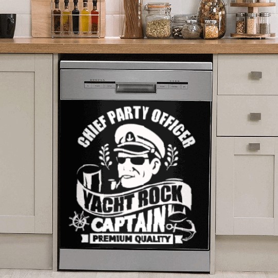 Chief Party Officer Yacht Rock Captain Dish Washer Covers