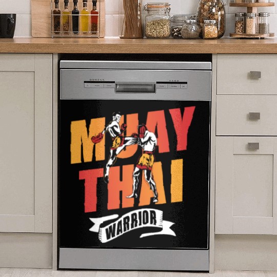 Muay Thai Warrior Martial Arts Boxing Fighter Dish Washer Covers