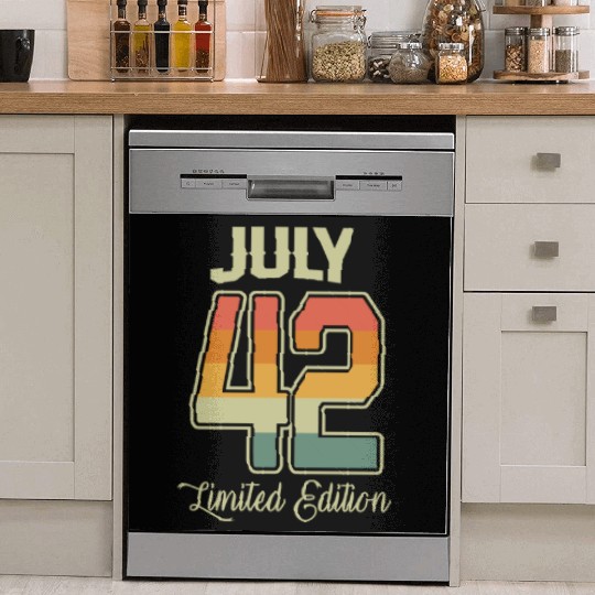 Vintage 80th Birthday July 1942 Sports Gift Dish Washer Covers